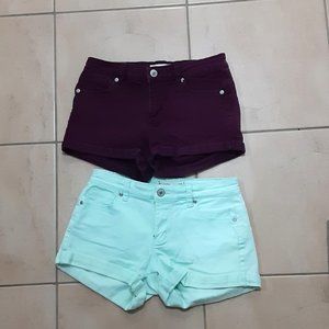 Bluenotes Coloured Jean Shorts Women Size 25 Lot of 2 Pairs